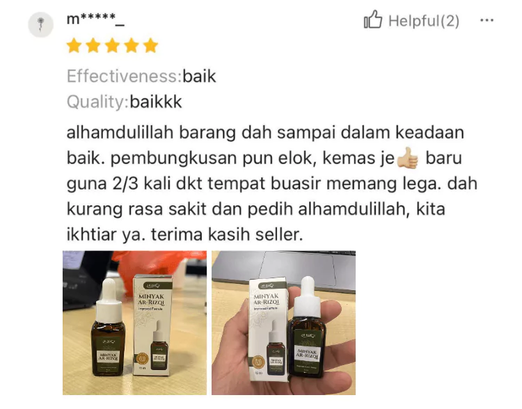 Review sebenar pengguna
