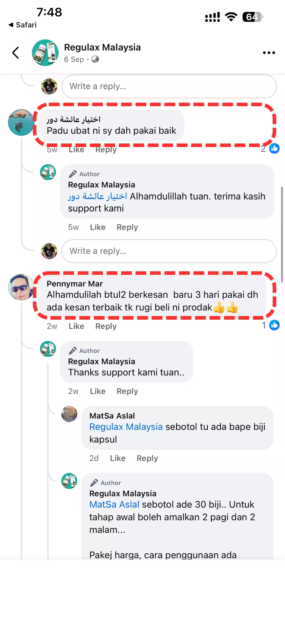 Review sebenar pengguna