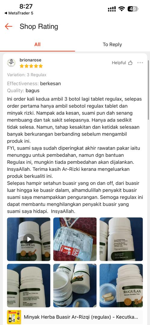 Review sebenar pengguna