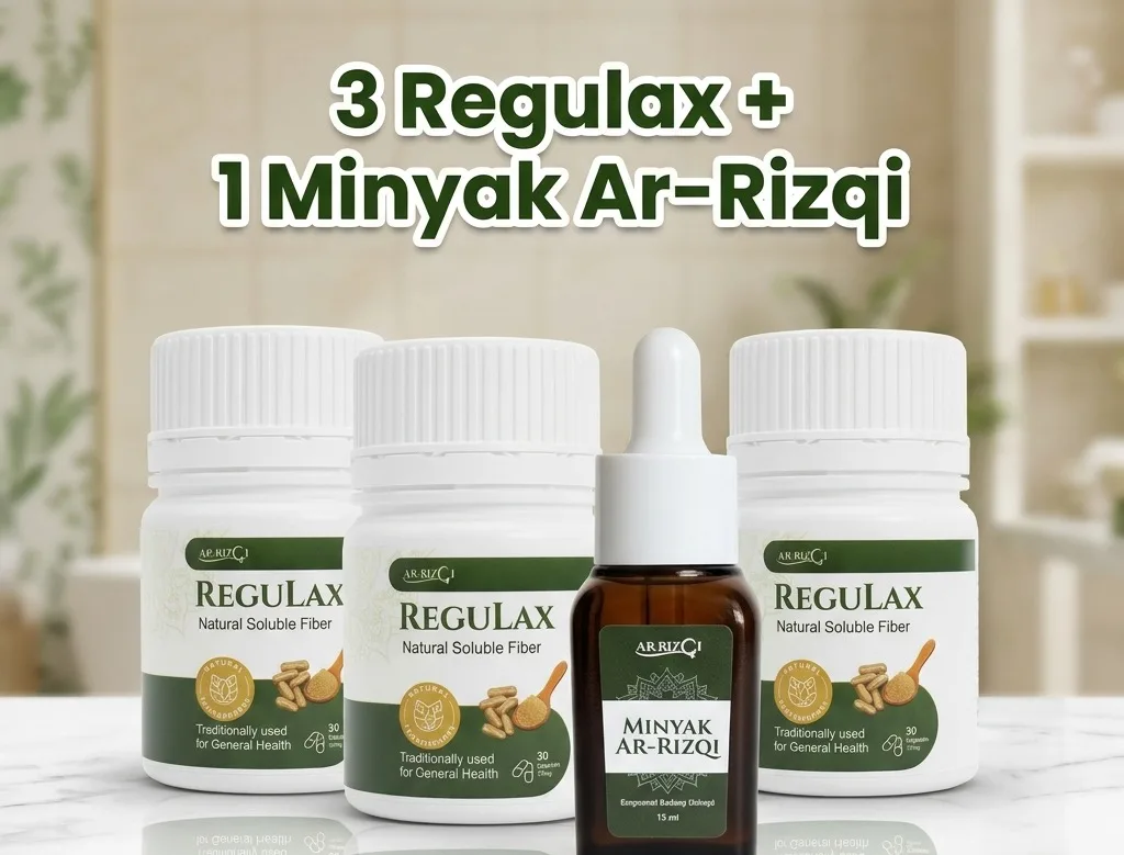 3 Botol Regulax + 1 Botol Minyak Ar-Rizqi